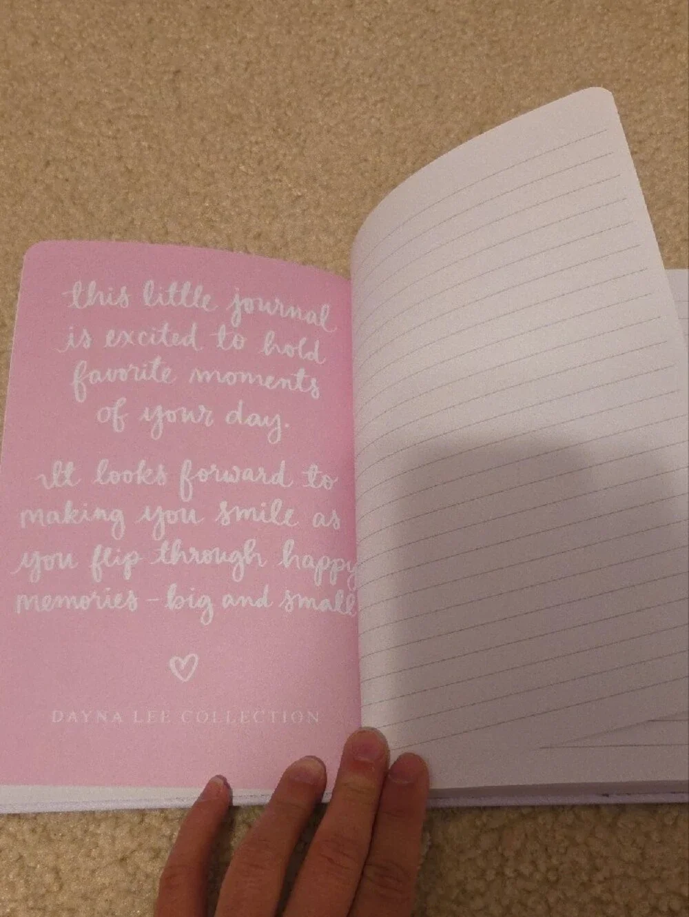 She Is Loved Lavender Journal with Heart Accent